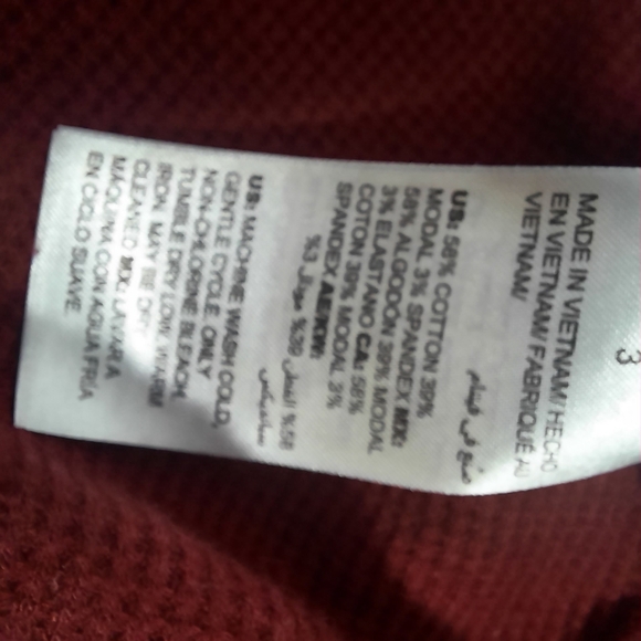 Chicos Zenergy Cardigan Women's 3 US XL Dark Burgundy Hoodie Open Waffle Knit - Picture 5 of 6